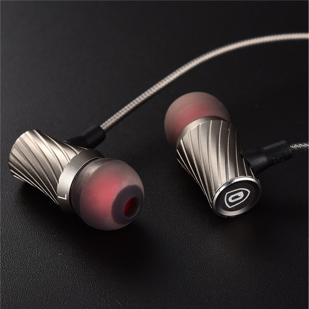 Qkz DM3 Auricolari In-Ear - Metallo Super Bass - Compatibili Cellulare, PC, MP3: DM3 Edizione Standard Oro Senza Microfono