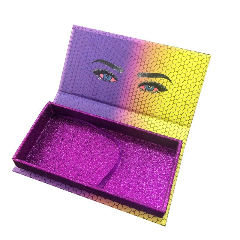 5Pcs Eyelash Packaging Empty Lashes Box With Clear Tray Rectangle Lash Cases Lash Boxes Packaging
