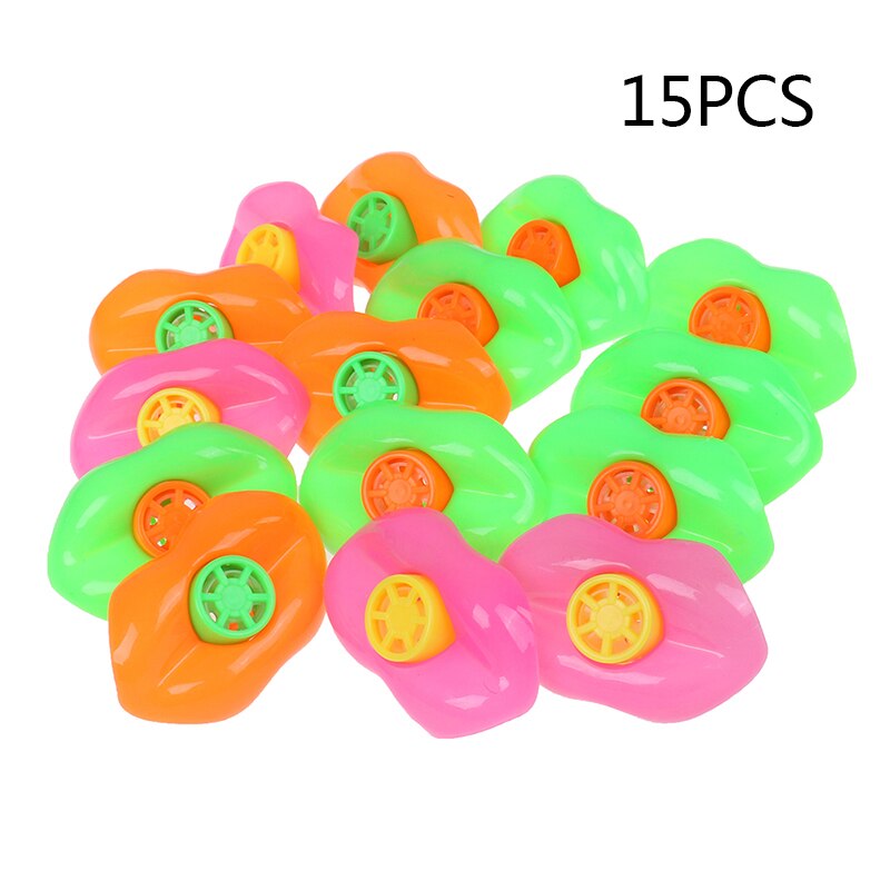 Silbato de labios de plástico para de cumpleaños, 15 Uds.
