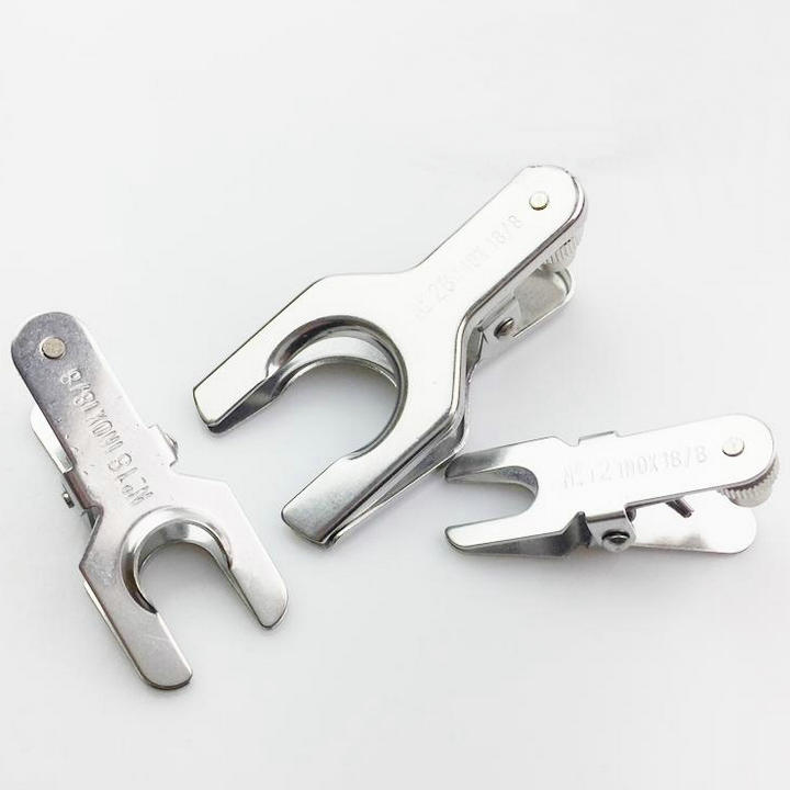 2 stks/partij 28 # rvs ball vorm klemmen voor kolf standaard joint in laboratorium gebruik