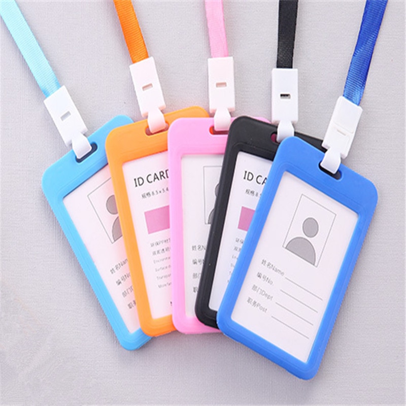 805 Multicolor Name Credit Card Holders Bank Card Bus ID Identity Rope Badge Holder School student office Supplies