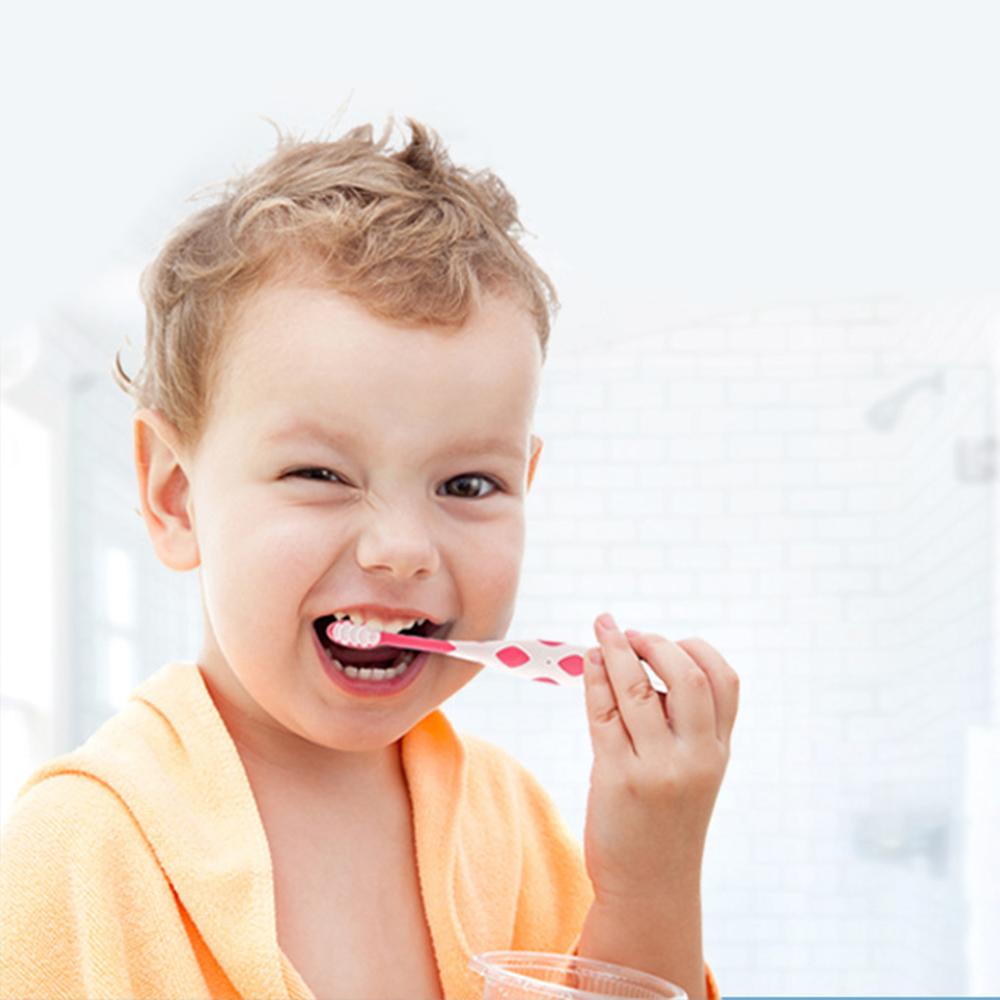 Cepillo de dientes con dibujos animados para cuidado de los dientes, súper fino, suave, 4 Uds.