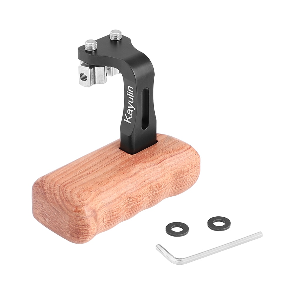 Kayulin Reversible Holz Hand Grip Medium Größe Mit 1/4 &quot;-20 Flügelschraube Knopf Linke Seite für DSLR Kamera Käfig rig Neue