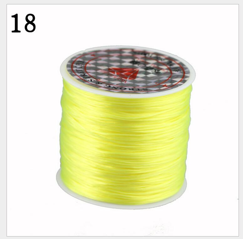 60 M Colorful Flexible Rope DIY Crystal Beading Stretch Cord Elastic Line Beadwork Wire Thread Jewelry Making 21 colors wire: Beige