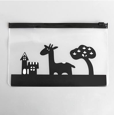 1 stk søte dyr elefant rev sjiraff ekorn scrub pvc  a5 arkivmappe dokument arkiv bag skrivesaker pose  e2094: Sjiraff