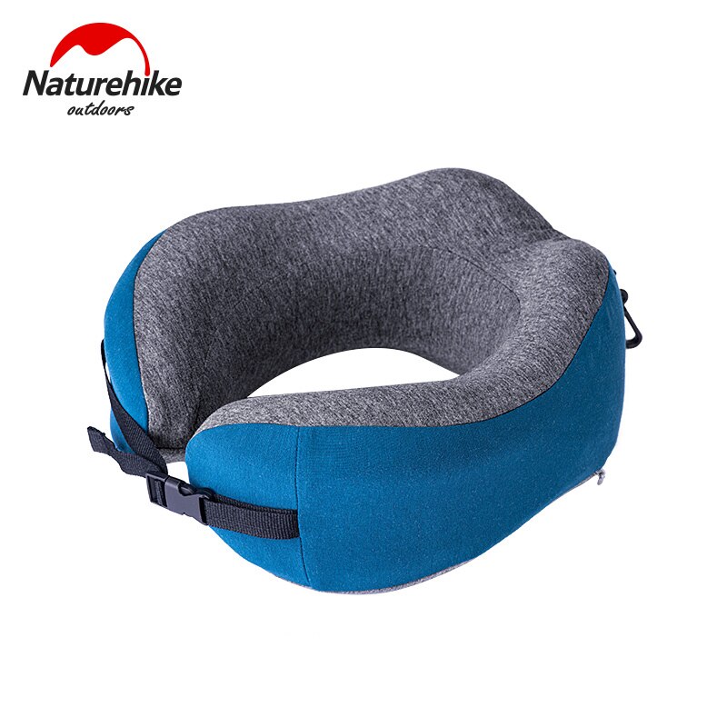 Almohada de espuma de memoria para el cuello almohadas en forma de U para el cuello del avión accesorios de viaje almohadas cómodas para dormir en casa: Blue