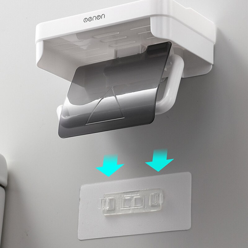 Bathroom Roll Paper Accessory Wall Mount Toilet Paper Holder Kitchen Multi-function Tissue Accessories Rack Holders 3 Colors