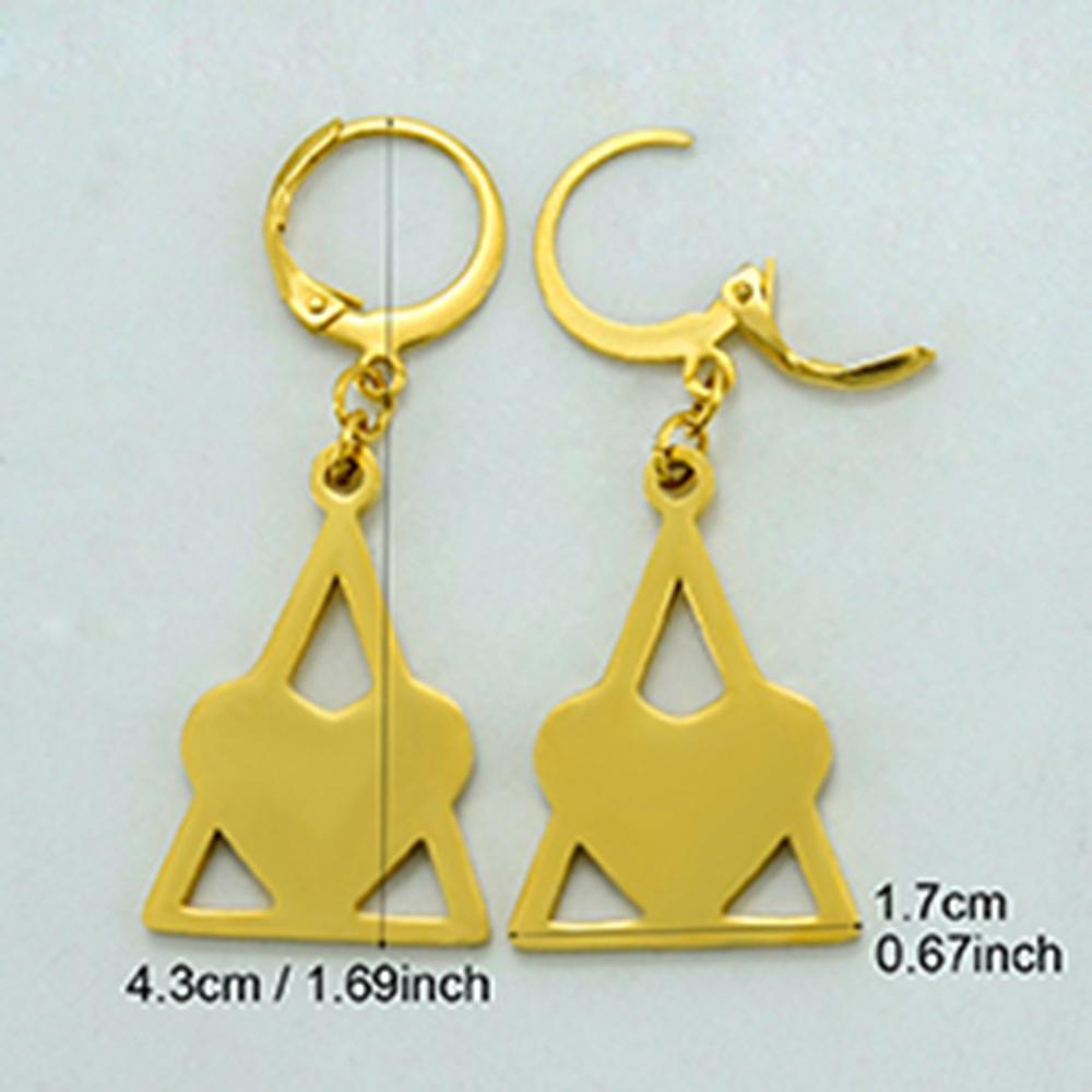 Kiribati Na Moda da Cor do ouro Brincos para Mulheres Meninas Com Flores Coração Forma Água-gota de Metal Presentes de Jóias Árabe # j0413: 010321