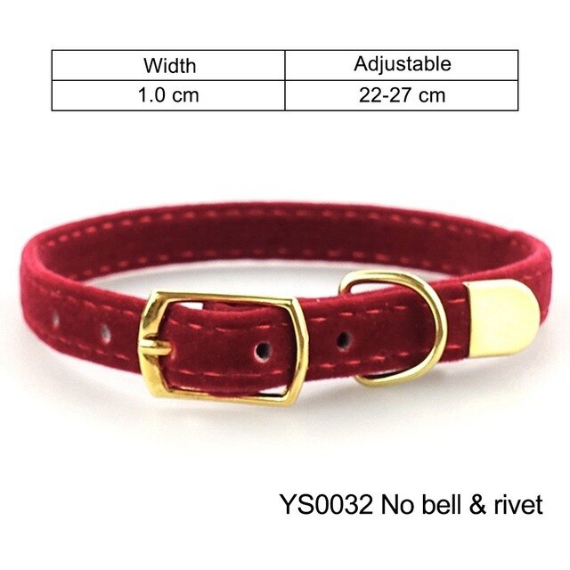 Kat Halsband Voor Katten Kleine Honden Kittens Pure Kleur Verstelbare Huisdier Kraag Chihuahua Producten Huisdier Accessoires: Rood