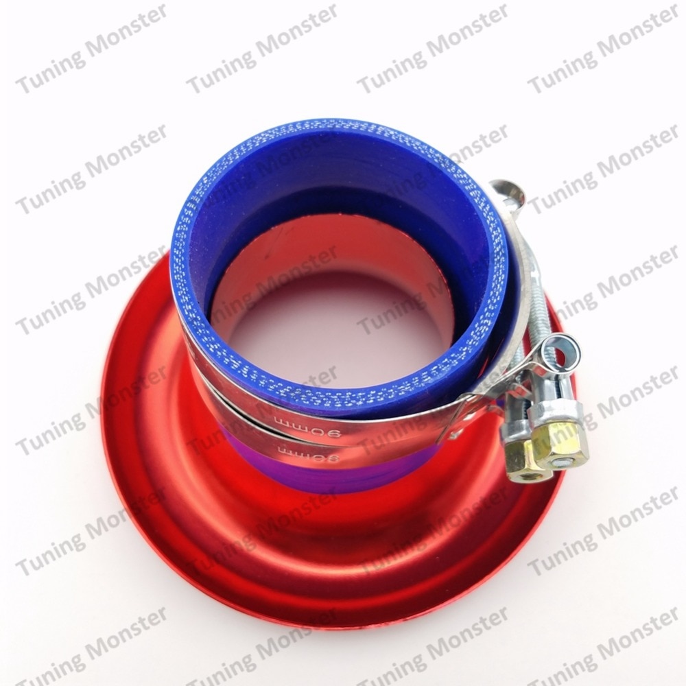 Universal 3" Short RAM / Cold Air Compressor / Intake Inlet Velocity Stack / Turbo Horn Kit