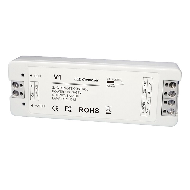 Wifi led lysdæmper rgb rgbw rgbcct strip controller ufo wifi til rf konverter 12v-24v arbejder med  v1/v3/v4/v5 trådløse modtagere