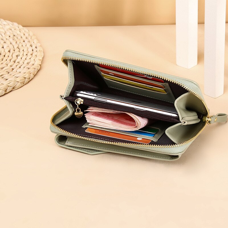 Women PU Leather Shoulder bags Female Large Capacity Crossbody Bags Girls Multi-functional Handbag Phone Purse