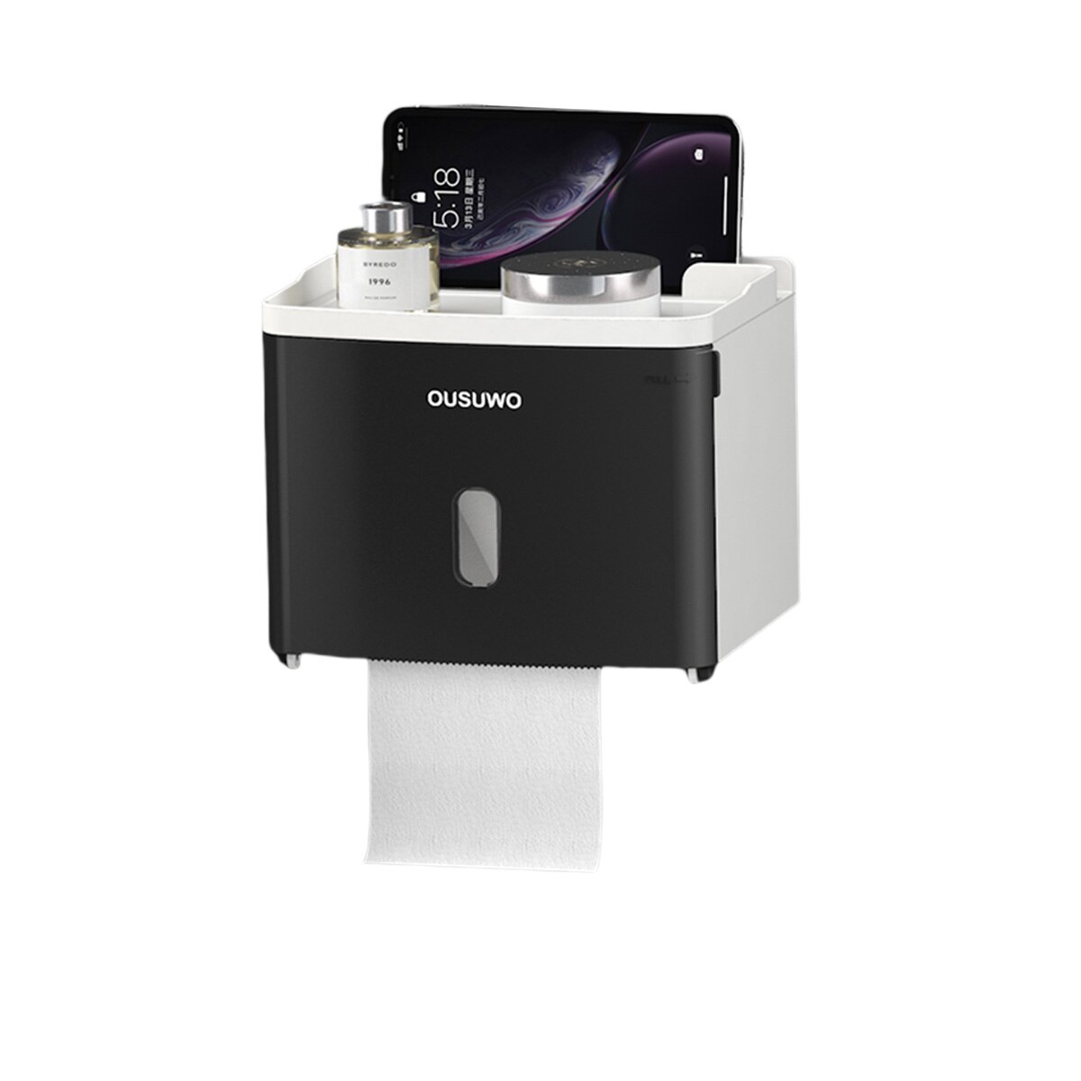 Tray Roll Paper Tube Storage Box Toilet Paper Holder Waterproof Wall Mounted Toilet Paper Tray Tissue Box Shelf Bathroom Product: 2