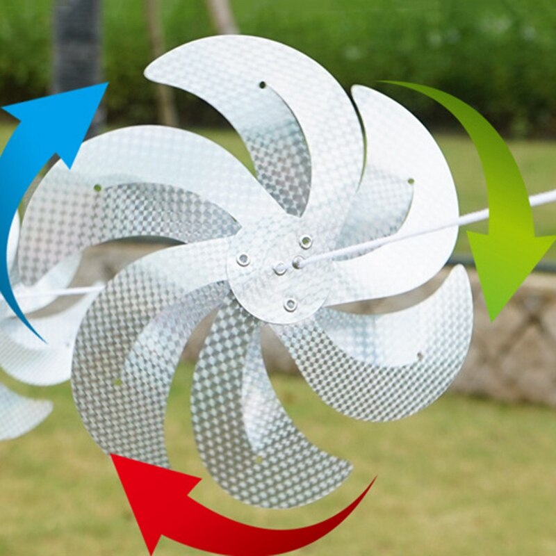 Przeciw ptakom wiatrak odstraszacz ptaków wiatrak srebrny wiatraczek odblaskowy strach na wróble odstraszający napęd wiatrak ciąg