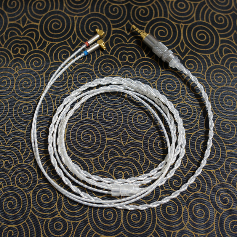 2.5mm/3.5mm stik 1.2m iltfri kobber forsølvede hovedtelefonkabler mmcx hifi balancekabel til  f7200 f4100 f3100 er4sr er4xr