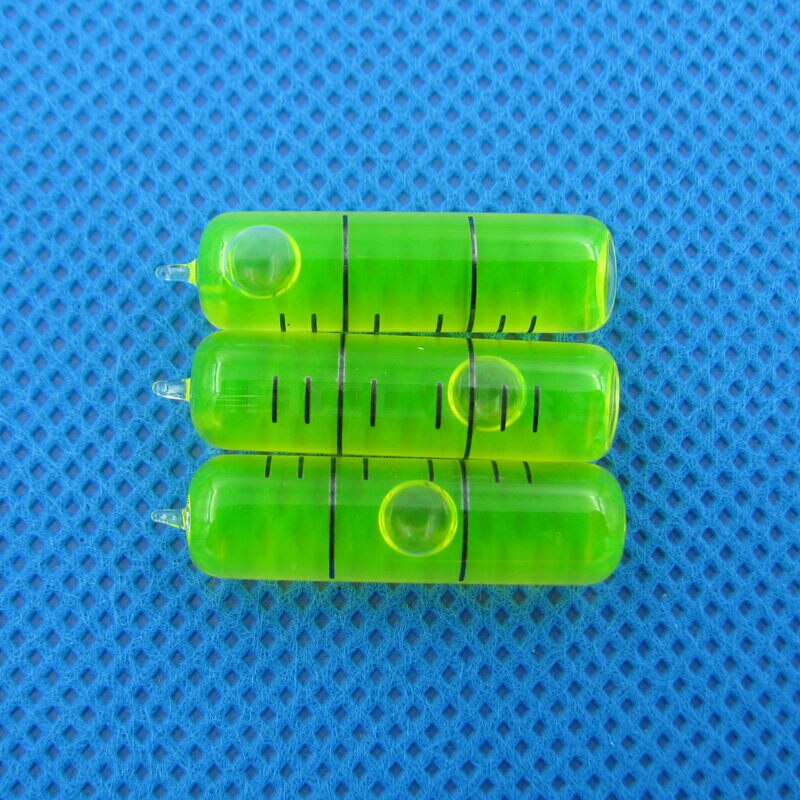 8*28mm Glass Tubular Bubble Level Glass spirit level vial Green Color Accuracy 6&#39;/2mm