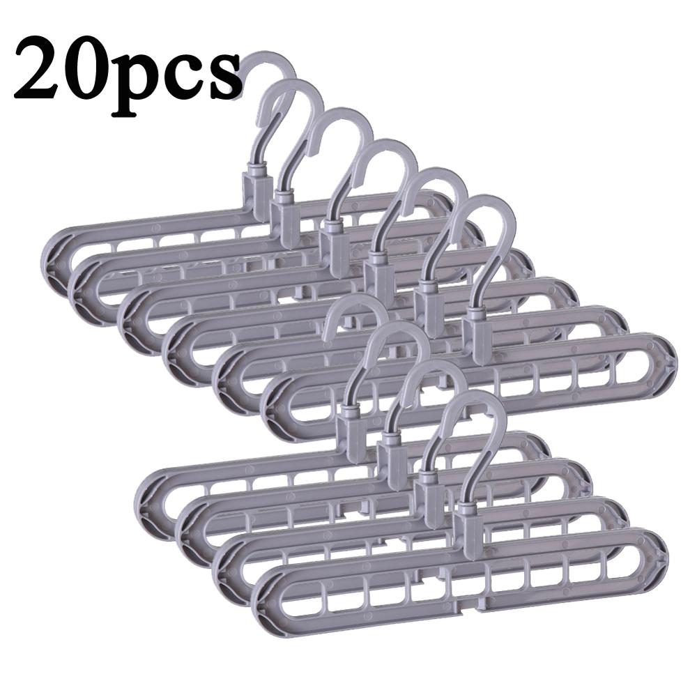 Clothes hanger organizer Space Saving Hanger multi-function folding magic hangers drying Racks Scarf clothes Storage: 20pcs