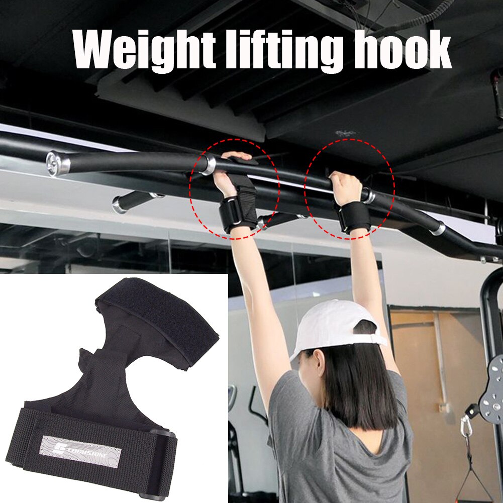 1pc Useful Wrist Support Weight Lifting Hook Fitness Anti Slip Aids Grips Gym Fatigue Relieve Hand Protective Sports Training