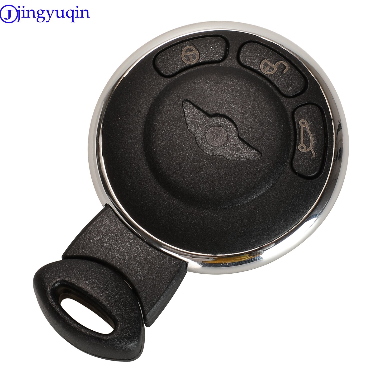 Jingyuqin 3 Knoppen Afstandsbediening Smart Card Key Shell Fob Case Cover Voor Bmw Mini Cooper Auto Smart Key Met Blade