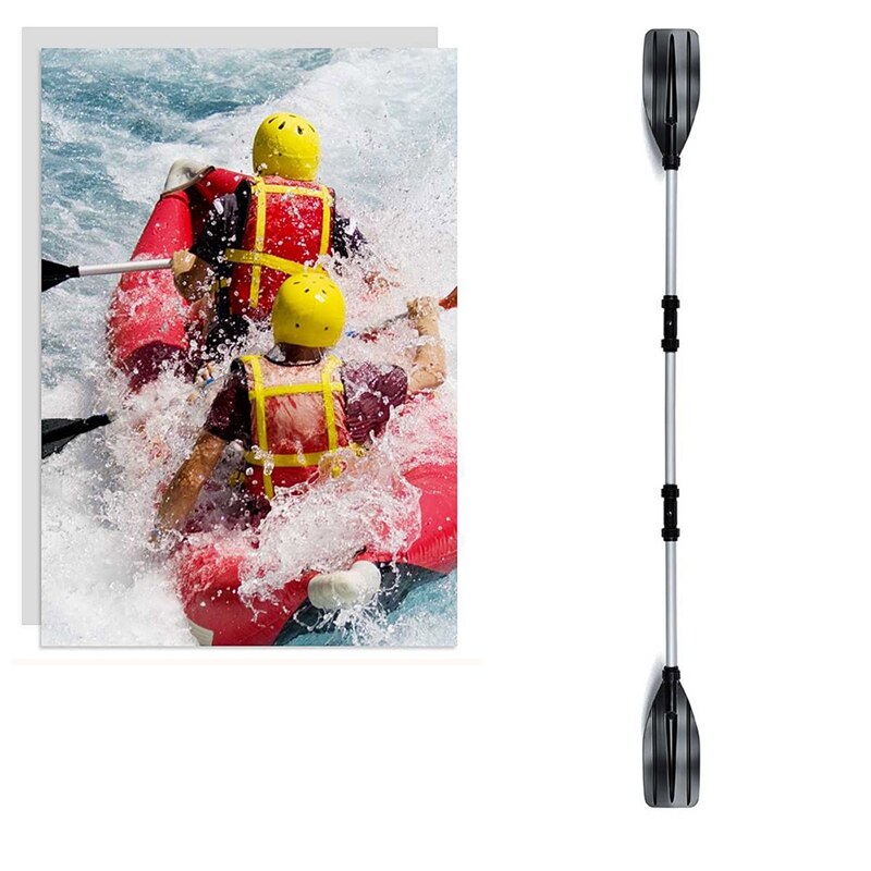 Kajak Peddel Kajakken Varen Roeispaan Met Paddle Leash Voor Opblaasbare Boten: Default Title
