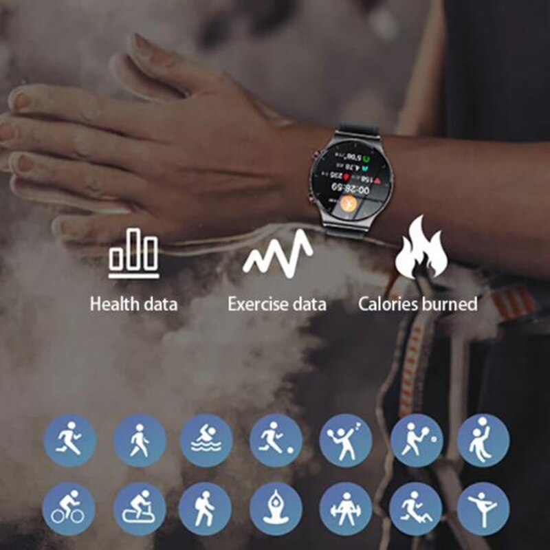 Montre connectée i19, Bracelet de sport, Fitness, étanche IP67, 1,3 pouces, Bluetooth, appel téléphonique, connexion TWS, casque, lecture de musique MP3