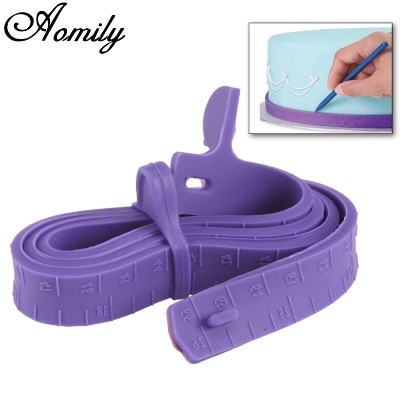 Aomily Siliconen Cakevorm Fondant Meetlint Voor Cake Grens Decoratie Dividing Ruler Diy Gebak Suiker Ambachtelijke Bakken Tools