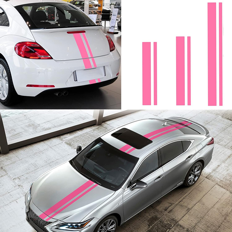 3pcs Car Body Long Stripe Sticker Car Hood Roof Tailgate Decorative Sticker Diy Car Body Sticker Suitable For All Cars