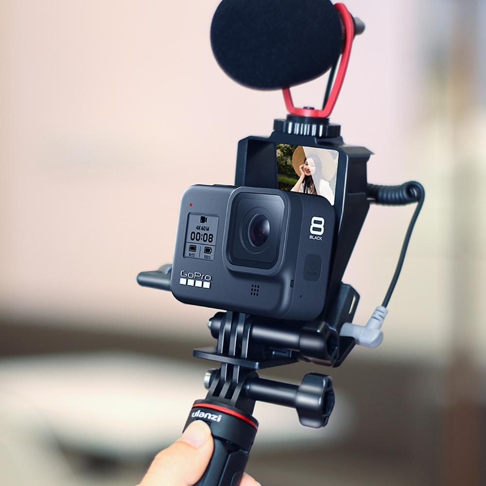 Ulanzi kamera vlog selfie snu skjerm brakett til speilløst kamera periskop løsning til gopro helt 8 svart max helt 5 7