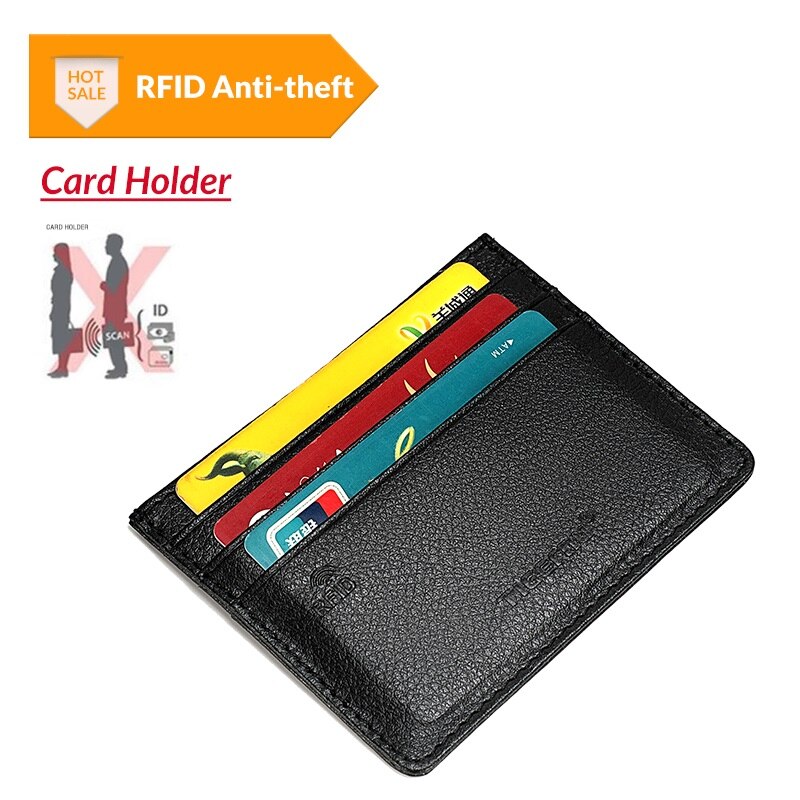 Tigernu RFID borsa per carte antifurto porta carte da uomo ultrasottile portafoglio piccolo da uomo in pelle artificiale leggera Mini borsa per uomo: Default Title