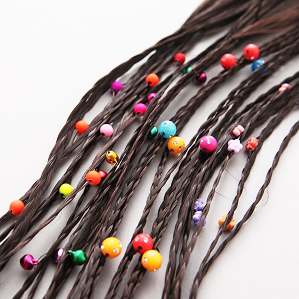 Girls Colorful Wigs Ponytail Hair Ornament Headbands Rubber Bands Beauty Hair Bands Headwear Kids Hair Accessories Head Band