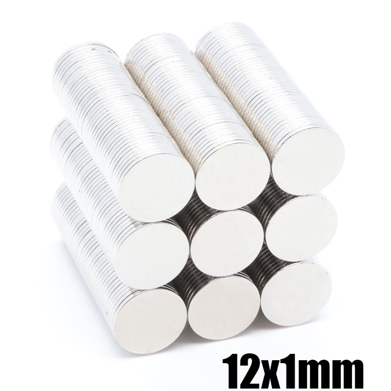 200 stk 12 x 1 mm n35 stærke neodymmagneter 12 x 1 mm runde sjældne jordarters permanetmagneter 12*1 mm emballagemagneter køleskabsmagneter