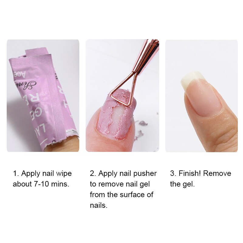 Varilla de acero inoxidable de silicona rosa y oro, removedor de Gel UV para cutículas, herramienta artística para uñas, 1 unidad