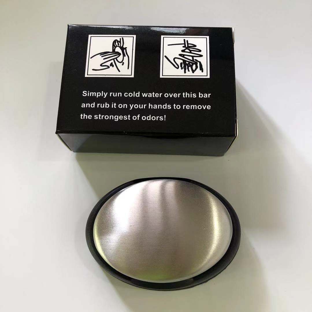 Duurzaam Rvs Zeep Ontsmetten Keuken Knoflook Vis Geur Verwijderen Badkamer Zeep Hand Wassen Bactericide Cleaning Tools: Box Pack