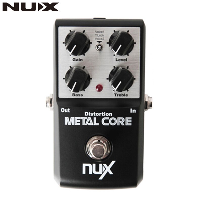 NUX Metal Core Distortion Effect Pedal True Bypass Guitar Effects Pedal 2-Band EQ Tone Lock Preset Function: Metal Core