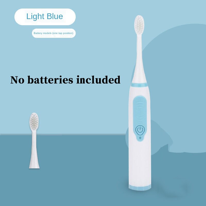 Sonic Electric Toothbrush Adult Timer Brush USB Charger Rechargeable Tooth Brushes Battery model/Replacement Heads Set: blue