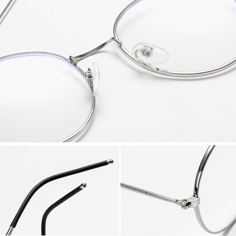 Computer Glasses Men Spectacle Frames Anti Blue Light Goggles Anti Glare Eyeglasses Frame Women Round Glasses