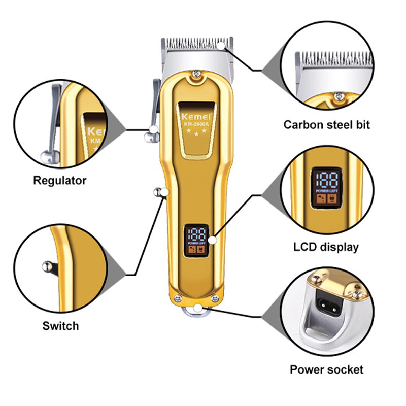 wire wireless electric hair trimmer hair clipper beard trimer taper lever hair cutter machine rechargeable hair cut