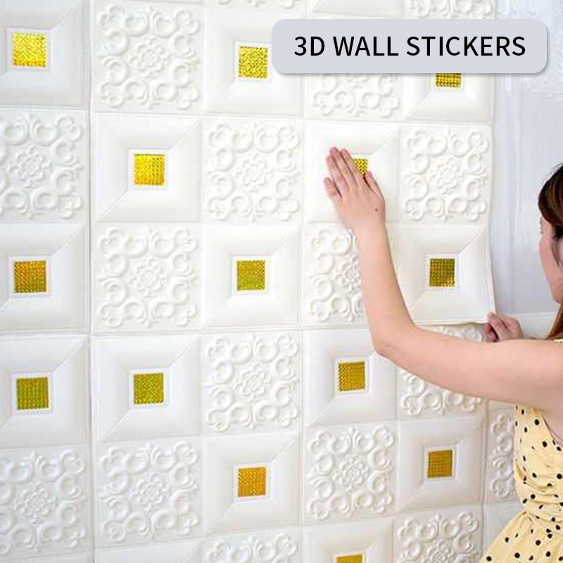 self-adhesive3D ceiling wall stickers Roof ceiling decorative stickers for living room bedroom TV background foam wallpaper