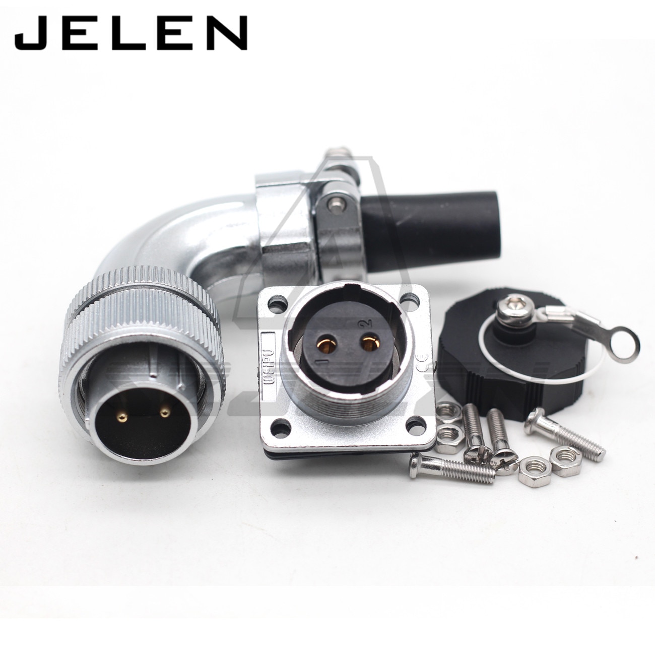 WEIPU WS20 serie 2 3 4 5 7 9 10 12 pin Right angle elbow plug socket connector, Metal waterproof connector IP67