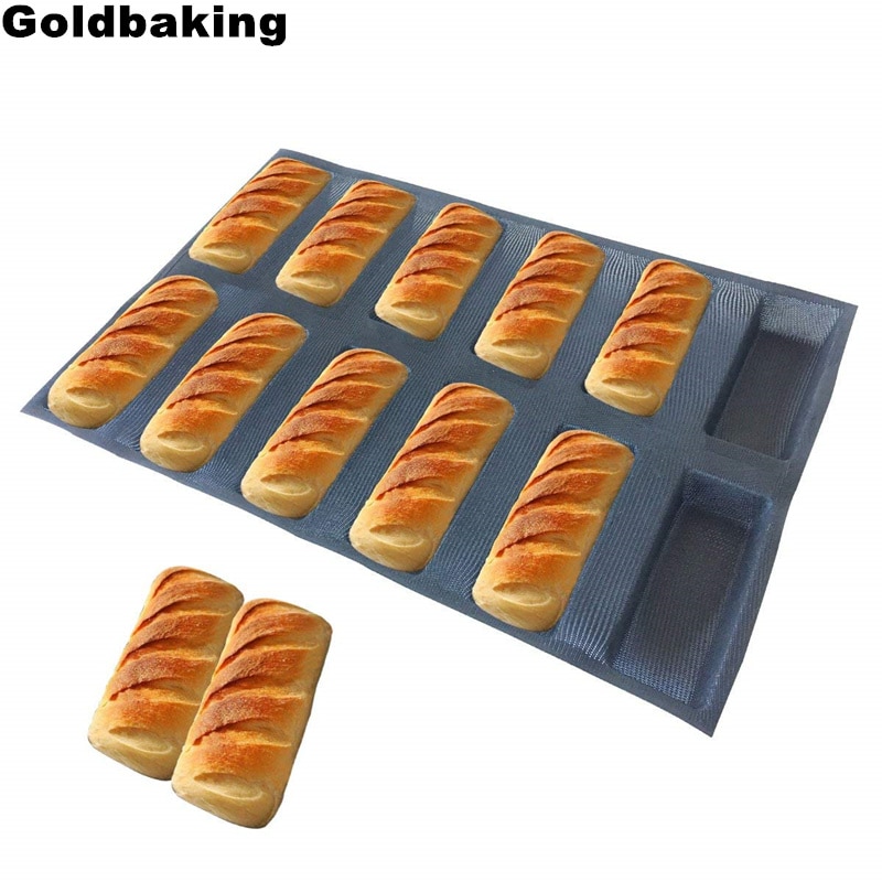 Goldbaking Perfored Siliconen Vierkante Brood Vormen Non Stick Bakkerij Lade Lakens Siliconen Mal Voor Loaf Pan