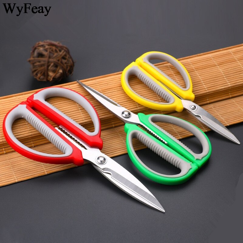 Tijeras de costura de acero inoxidable, tijeras fuertes para coser, bordar tela de cuero, herramientas de corte de papel para el hogar