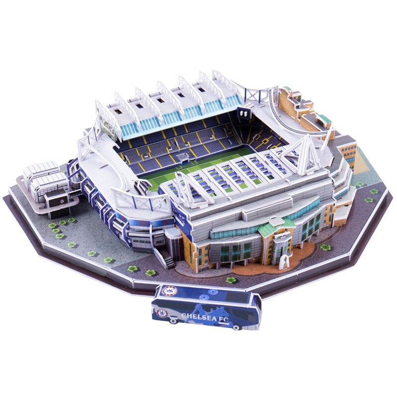 Kids 3D Three-dimensional Puzzle World Football Stadium Baby Puzzle DIY Spell Insert Toy Learning Educational Games Toys: 100