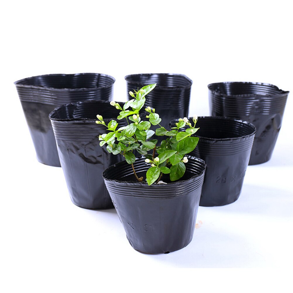 50pcs Plant Flower Pots Nursery Seedlings Pot Universal Soft Flower Plants Container Seed Starting Pots For Home Garden