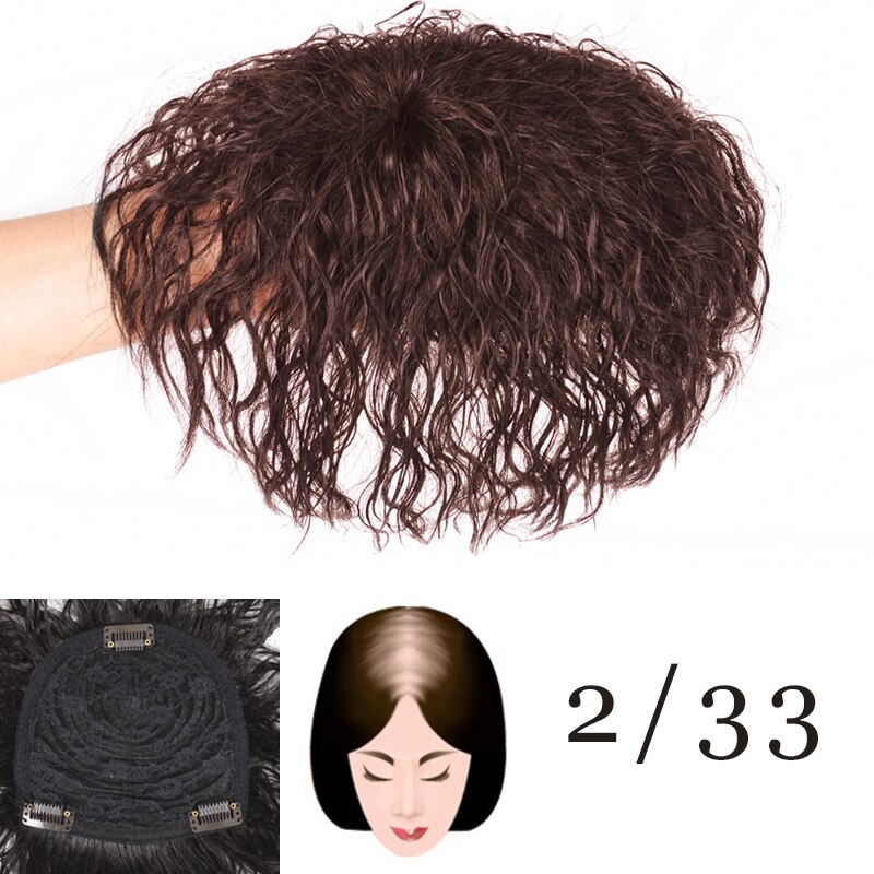 Synthetic Hair Pure hair Topper Hairpiece Women Curly Corn Beard Natural Hair Topper Clip Hair Clip Ins In Hair Extensions: A028-233