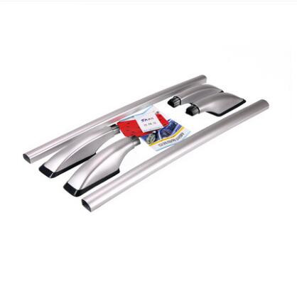 Barres décoratives de porte-bagages de barre latérale de barres de toit de trou libre adaptées pour Peugeot 207 206 2005 06 07 08 09 10 11 12 13 DA030: Argent