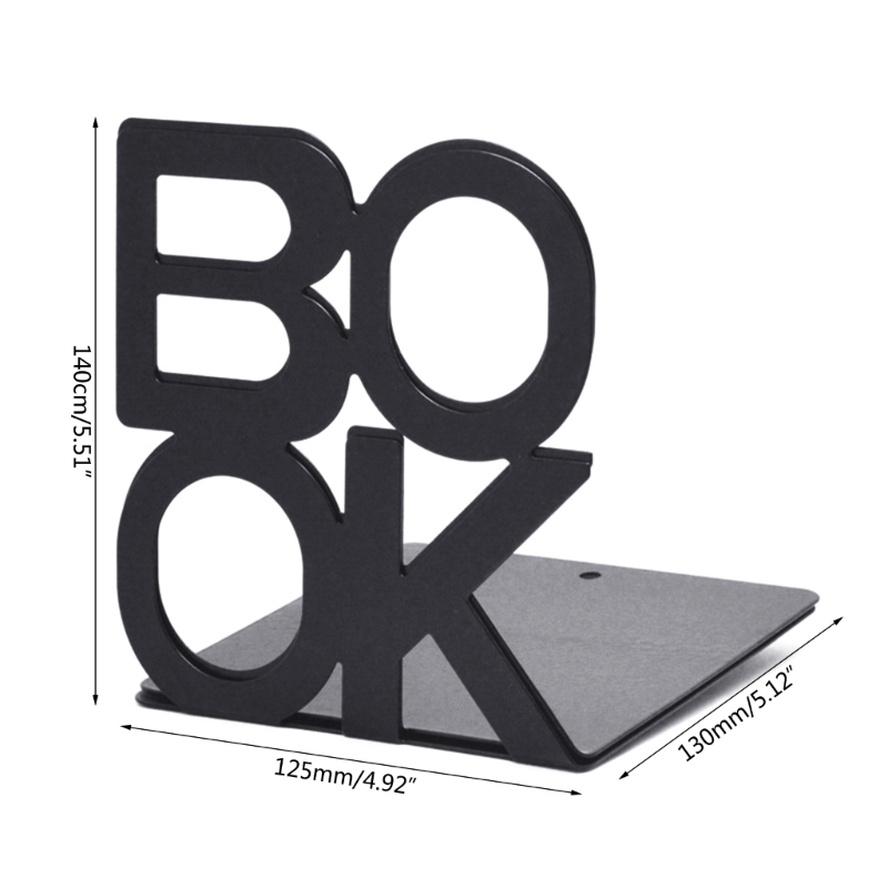 Metal Bookend Decorative Book Stopper Book Binder & Dividers Book Ends Bookends Heavy Duty Book End Holder for School Supplies