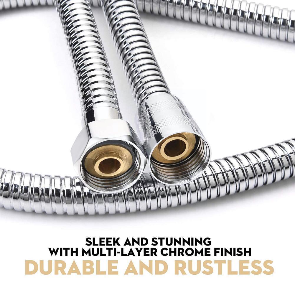 Steel Flexible Shower Hose Long Bathroom Shower Water Hose Bathroom Extension Tube Pulling Pipe Accessories Plumbing W5W2