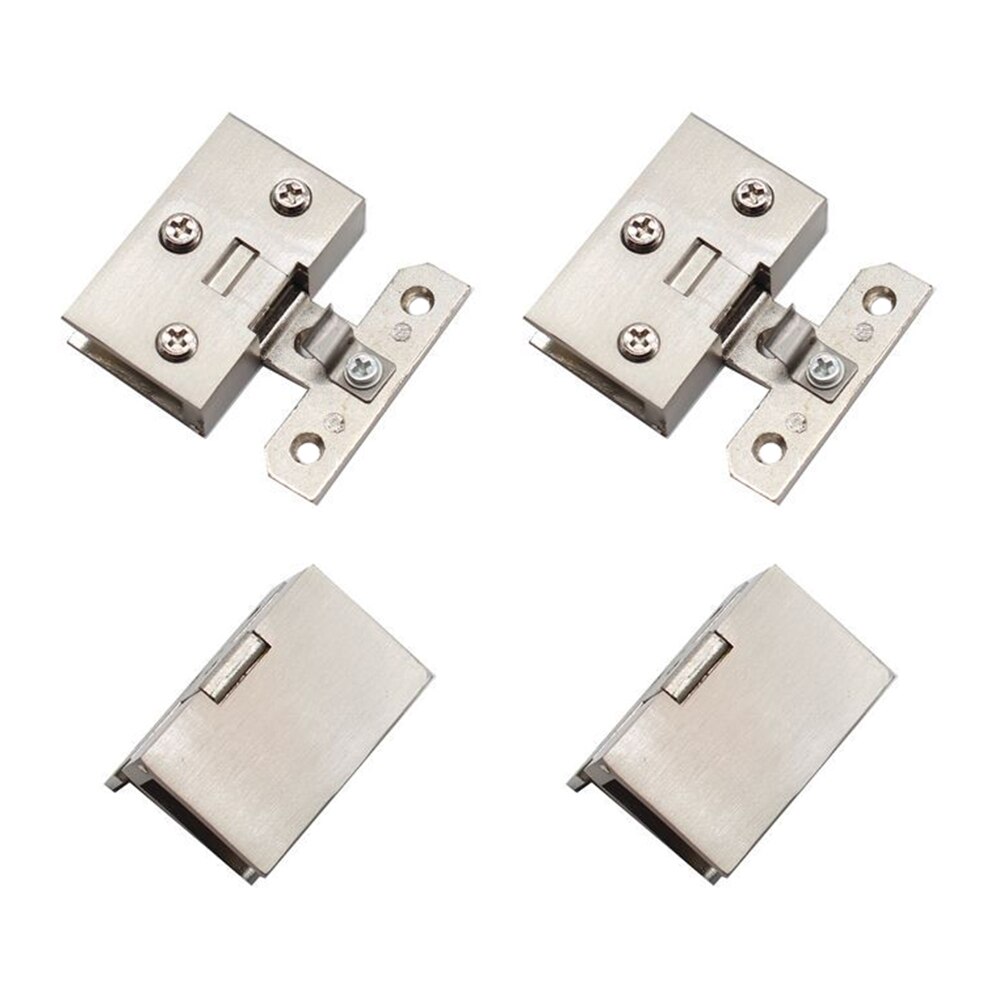 2pcs Cupboard Door Hinges Cabinet Hinge Replacement Alloy Glass Door Hinges