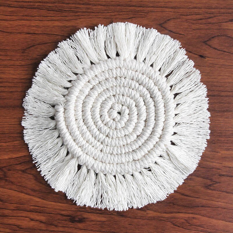 Noord-europa Pure Handgemaakte Katoenen Gevlochten Macrame Cup Pad De Home Decor Tafelkleed Tafelkleed Boho Decor Mexicaanse Deken: Default Title