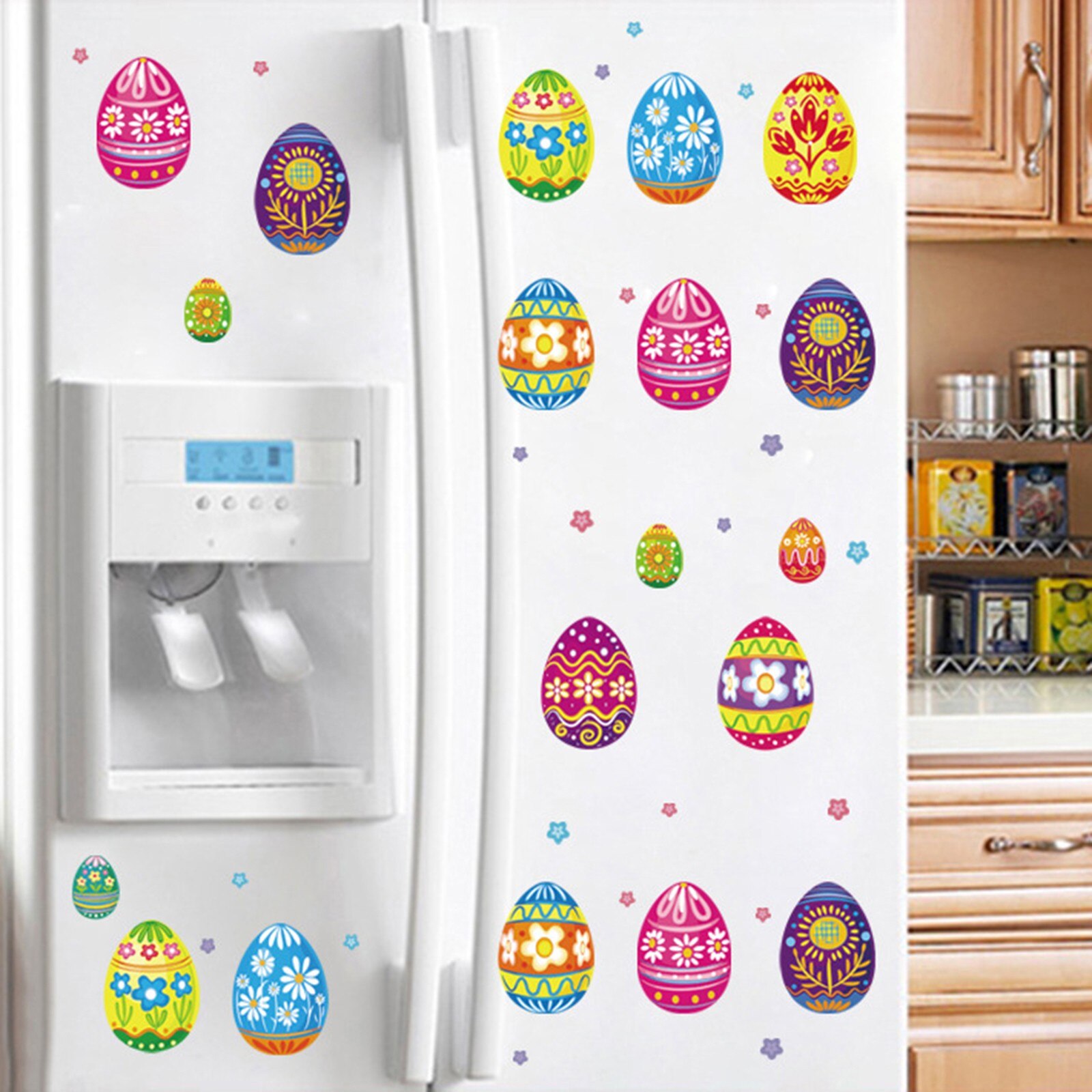 Easter Window Stickers Bunny Egg Carrot Stickers Decal Happy Easter Decor For Home Year Party Self Adhesive #50g